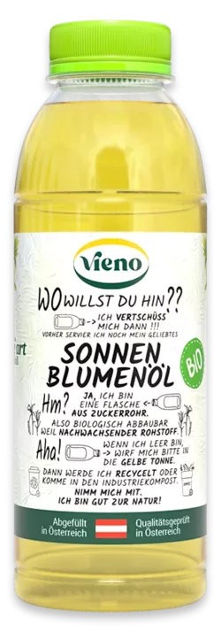 Vieno Sonnenblumenöl Bio 500ml Flasche